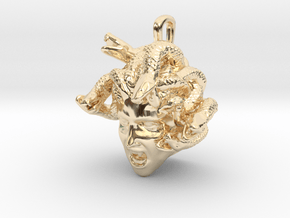 Medusa Pendant in 14k Gold Plated Brass