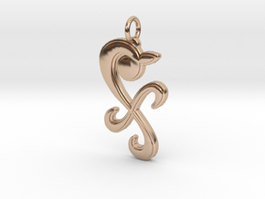 One Piece Nami Tattoo Pendant in 14k Rose Gold Plated Brass