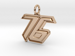 Overwatch Soldier 76 Pendant in 14k Rose Gold Plated Brass