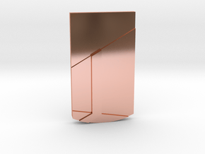 Medaillon Wasserfall Island in Polished Copper