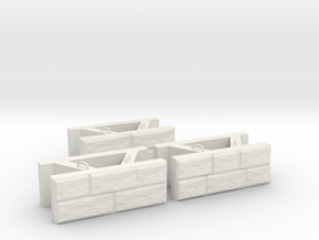 Stone face wall blocks - base set in White Natural Versatile Plastic
