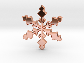 Medaillon Schneekristall  V4 in Polished Copper