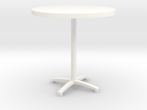 Cafe Table in White Smooth Versatile Plastic