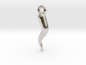 Cornicello Necklace Pennant  in Platinum