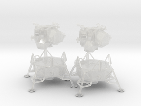 053G Lunar Module set of 2 1/200 in Clear Ultra Fine Detail Plastic