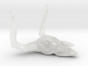 HO Scale Cow Skull in Clear Ultra Fine Detail Plastic