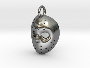 Jason Voorhees Friday the Thirteenth Hockey Mask in Polished Silver