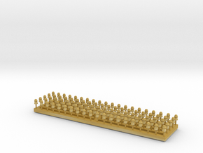 100 Small Insulators (1:24 Scale) in Tan Fine Detail Plastic