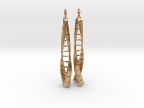 DNA Earrings - No Spin in Natural Bronze: Large