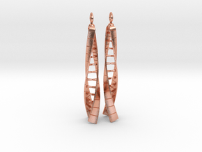 DNA Earrings - No Spin in Natural Copper: Large