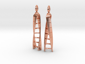 DNA Earrings - No Spin in Natural Copper: Small