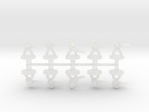 SW Heavy Stormtroopers 6mm miniature models set wh in Clear Ultra Fine Detail Plastic