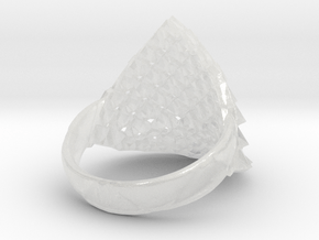 Dragon Scales Ring in Clear Ultra Fine Detail Plastic: 9.5 / 60.25