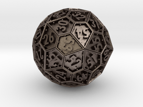 The Rosetta Dice #1 (60) in Polished Bronzed Silver Steel