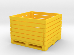 1/64 scale vegetable crate in Yellow Smooth Versatile Plastic