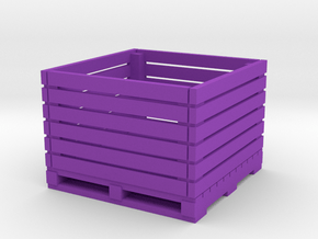 1/64 scale vegetable crate in Purple Smooth Versatile Plastic