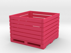 1/64 scale vegetable crate in Pink Smooth Versatile Plastic