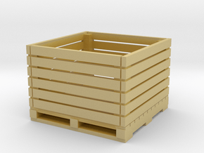 1/64 scale vegetable crate in Tan Fine Detail Plastic
