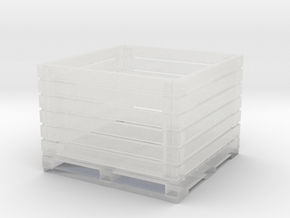 1/64 scale vegetable crate in Clear Ultra Fine Detail Plastic