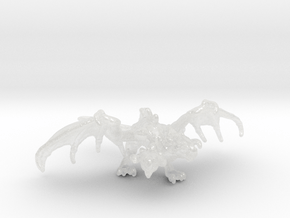 Two Headed Wyvern Epic monster miniature model 6mm in Clear Ultra Fine Detail Plastic