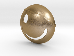Hack the Planet Smile Pendant ⛧ VIL ⛧ in Polished Gold Steel