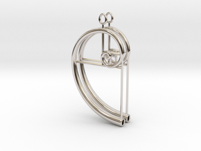 Golden Mean Earrings - Tapered - Pair in Rhodium Plated Brass