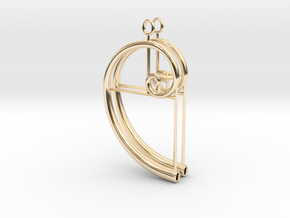 Golden Mean Earrings - Tapered - Pair in 14k Gold Plated Brass