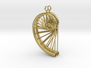 Golden Mean Earrings - Spokes - Tapered - Pair in Natural Brass