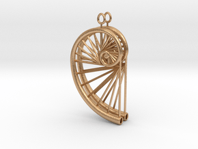 Golden Mean Earrings - Spokes - Tapered - Pair in Natural Bronze