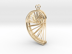 Golden Mean Earrings - Spokes - Tapered - Pair in 14k Gold Plated Brass