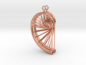 Golden Mean Earrings - Spokes - Tapered - Pair in Natural Copper