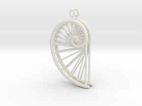 Golden Mean Earrings - Spokes - Uniform Width-Pair in White Natural Versatile Plastic