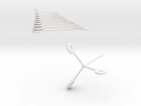Kinetic Balancing Sculpture (Gravitree Manzanita) in White Natural Versatile Plastic