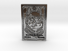 The ​The Canine Platinum Ingot in Antique Silver