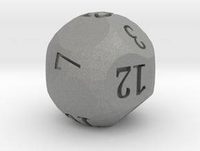 d13 Sphere Dice (my very first design!!) in Gray PA12