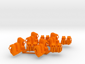 REMIX - Seat Cluster (x4) in Orange Smooth Versatile Plastic