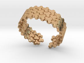 Honeycomb [Tesselation ring] in Polished Bronze
