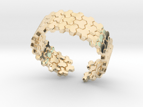 Honeycomb [Tesselation ring] in 14k Gold Plated Brass