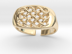 Grid knot in 14k Gold Plated Brass