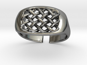 Grid knot in Polished Silver