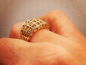 Wired ring Bertoia in 14K Yellow Gold
