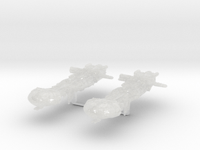 (Armada) 2x Braha'tok Dornean Gunship v2 in Clear Ultra Fine Detail Plastic
