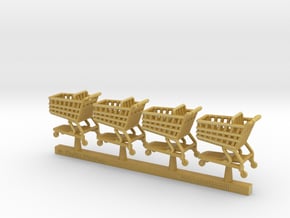 Shopping cart in 1:87 scale. in Tan Fine Detail Plastic