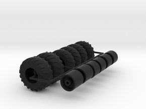 1/50th Tigercat Skidder wheels and tires  in Black Natural Versatile Plastic