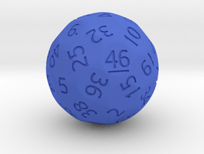 d46 Sphere Dice (Regular Edition) in Blue Smooth Versatile Plastic
