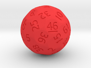 d46 Sphere Dice (Regular Edition) in Red Smooth Versatile Plastic