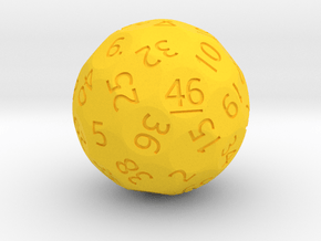 d46 Sphere Dice (Regular Edition) in Yellow Smooth Versatile Plastic