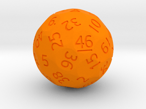 d46 Sphere Dice (Regular Edition) in Orange Smooth Versatile Plastic