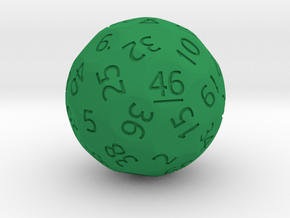 d46 Sphere Dice (Regular Edition) in Green Smooth Versatile Plastic