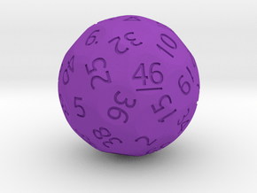 d46 Sphere Dice (Regular Edition) in Purple Smooth Versatile Plastic